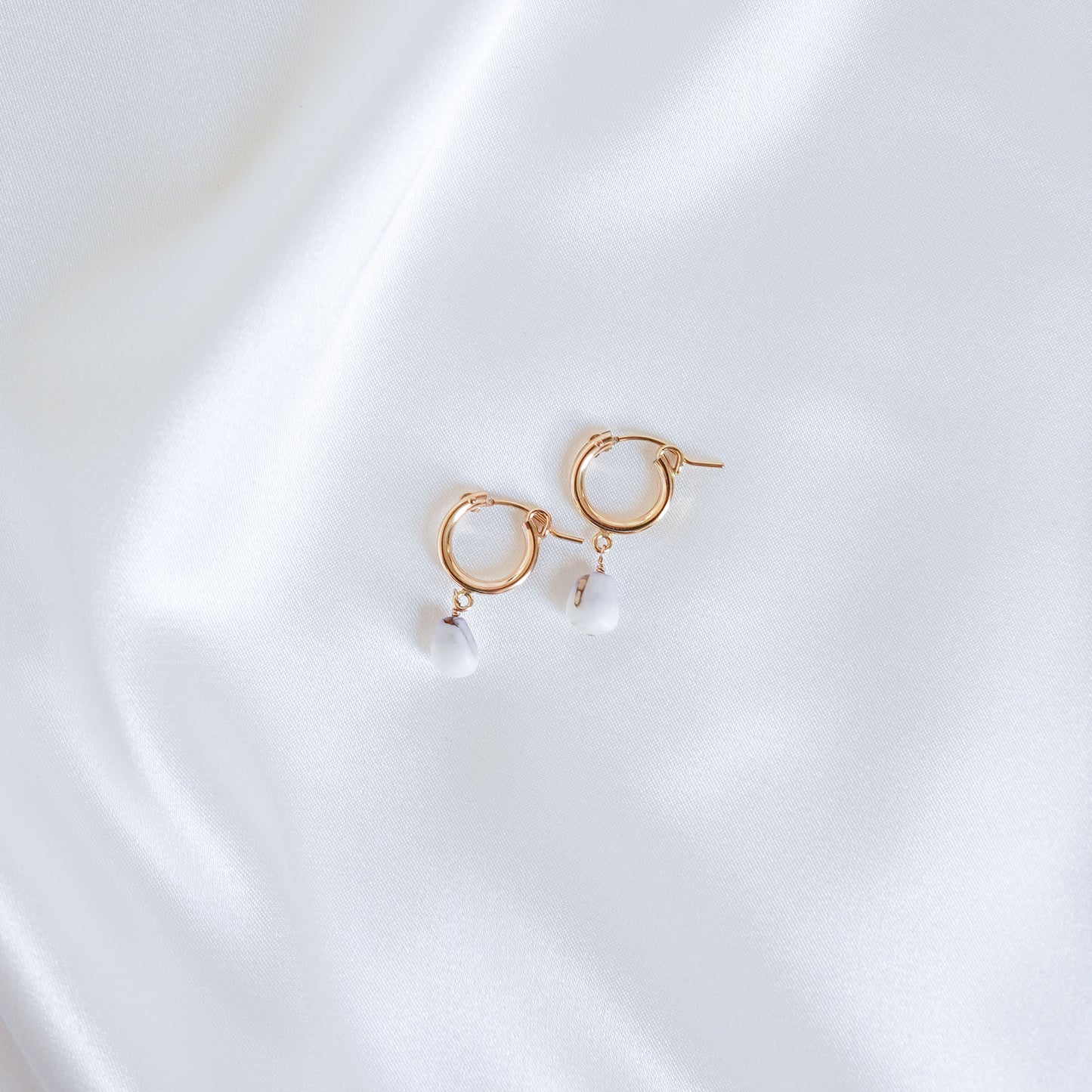 Tiny Cone Shell Thick Hoops
