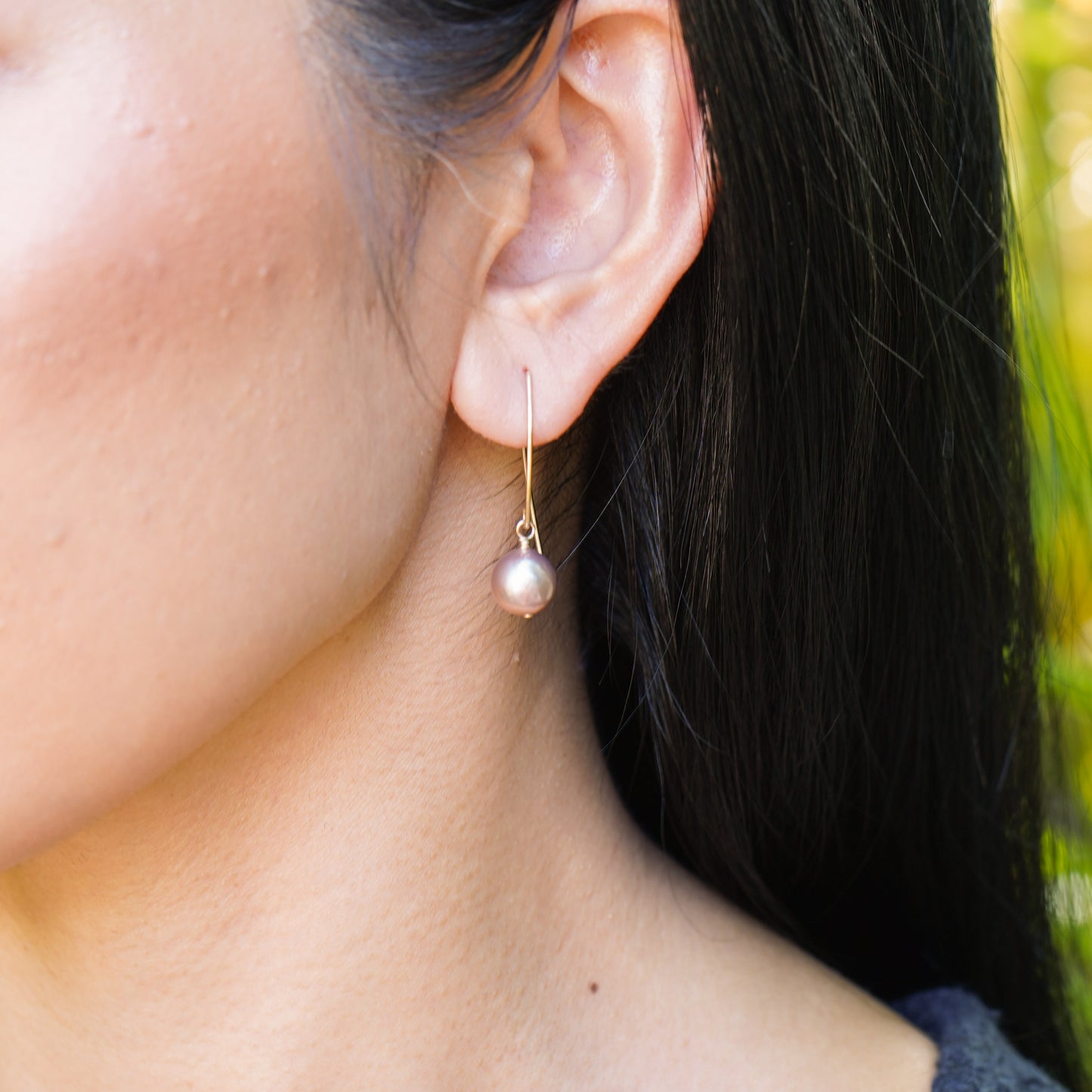 Edison Pearl Thread Hoop Earrings