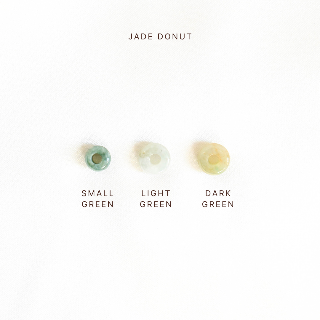Three green donuts labeled 'Small Green', 'Light Green', and 'Dark Green' on a white background.