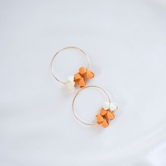 Puakenikeni Triple Flower Hoops