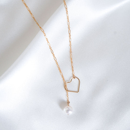 Maile Necklace White Freshwater Pearl