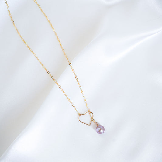 Maile Necklace Pink Edison Pearl