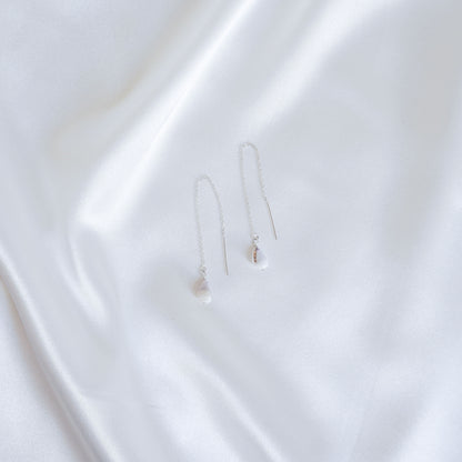 Tiny Cone Shell Threader Earrings