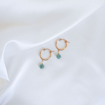 Jade Donut Thick Hoops