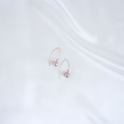 Edison Pearl Thread Hoop Earrings