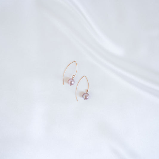 Edison Pearl Thread Hoop Earrings