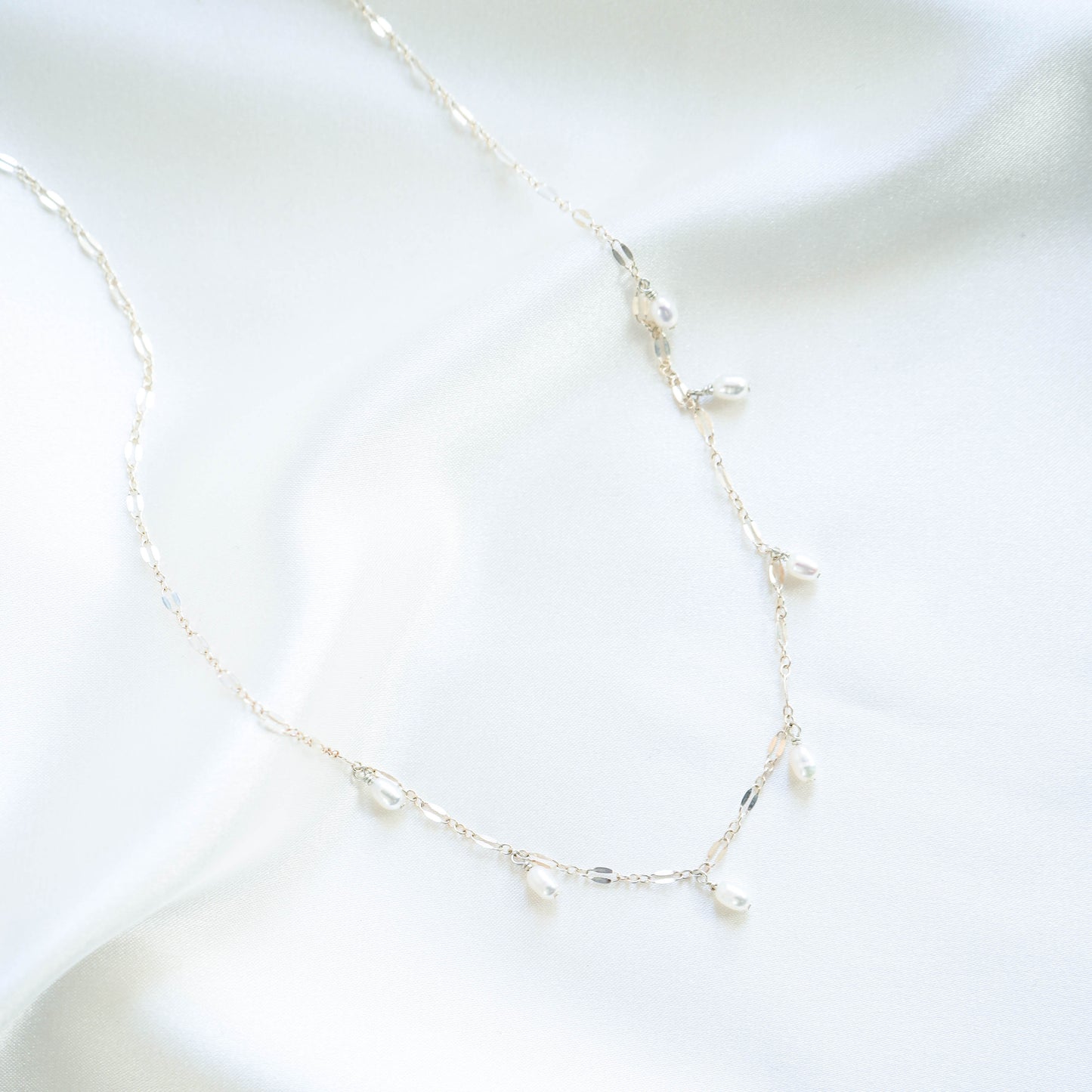 Tiny White Pearl Necklace