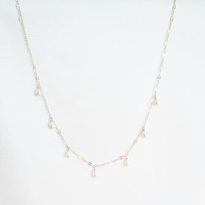 Tiny White Pearl Necklace