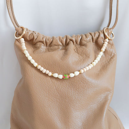 Bag Lei White Pikake & Pink Rose