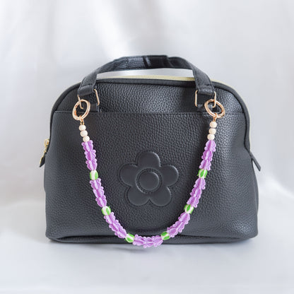 Bag Lei Purple Crown Flower & White Rose