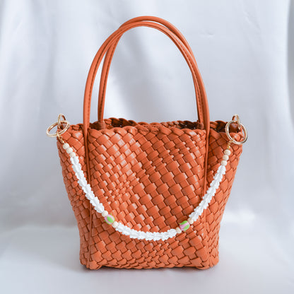 Bag Lei White Crown Flower & Pink Rose