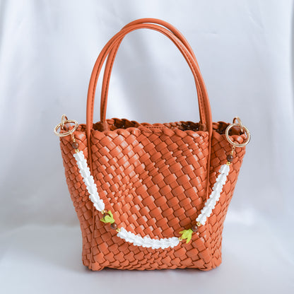 Bag Lei White Crown Flower & Green Pakalana