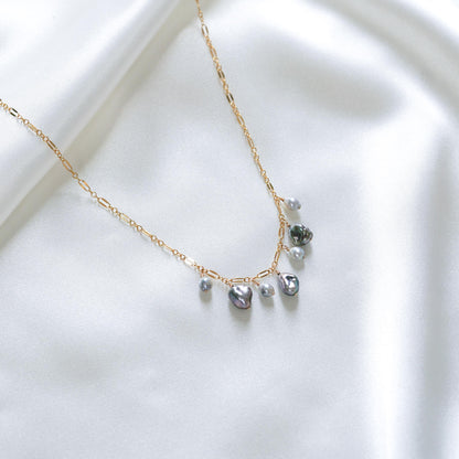 Chandelier Keshi Pearl Necklace