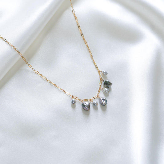 Chandelier Keshi Pearl Necklace