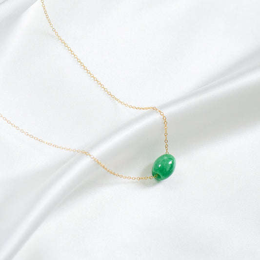 Jade Barrel Necklace
