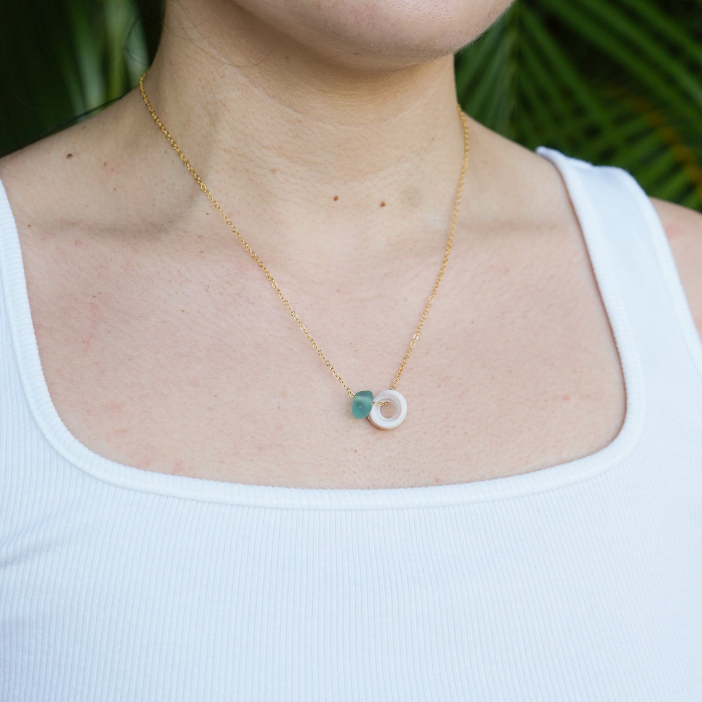 Seaglass & Shell Necklace