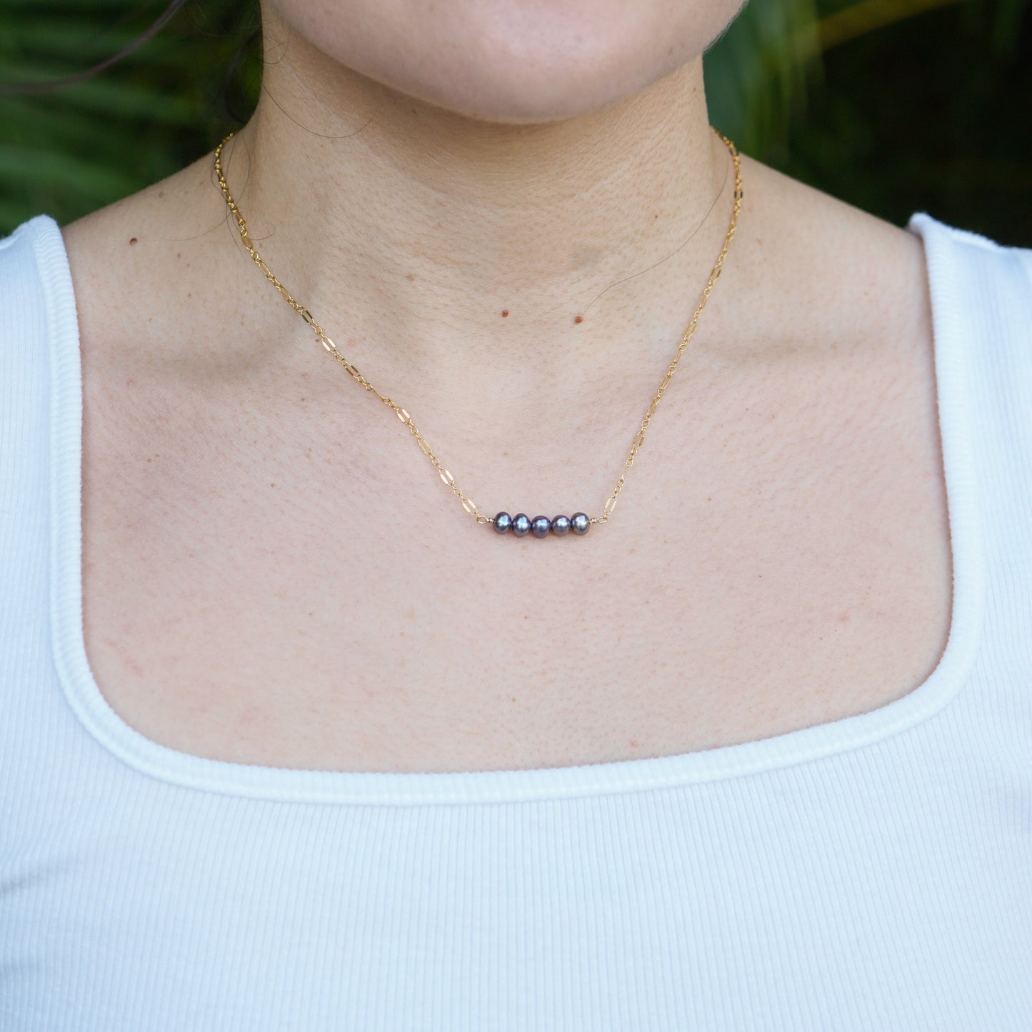 5-Freshwater Bar Pearl Necklace