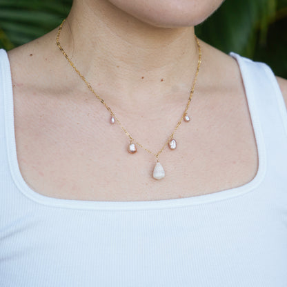 Keshi Edison & Shell Necklace
