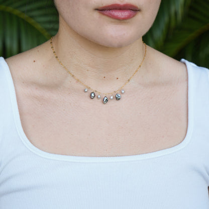 Chandelier Keshi Pearl Necklace