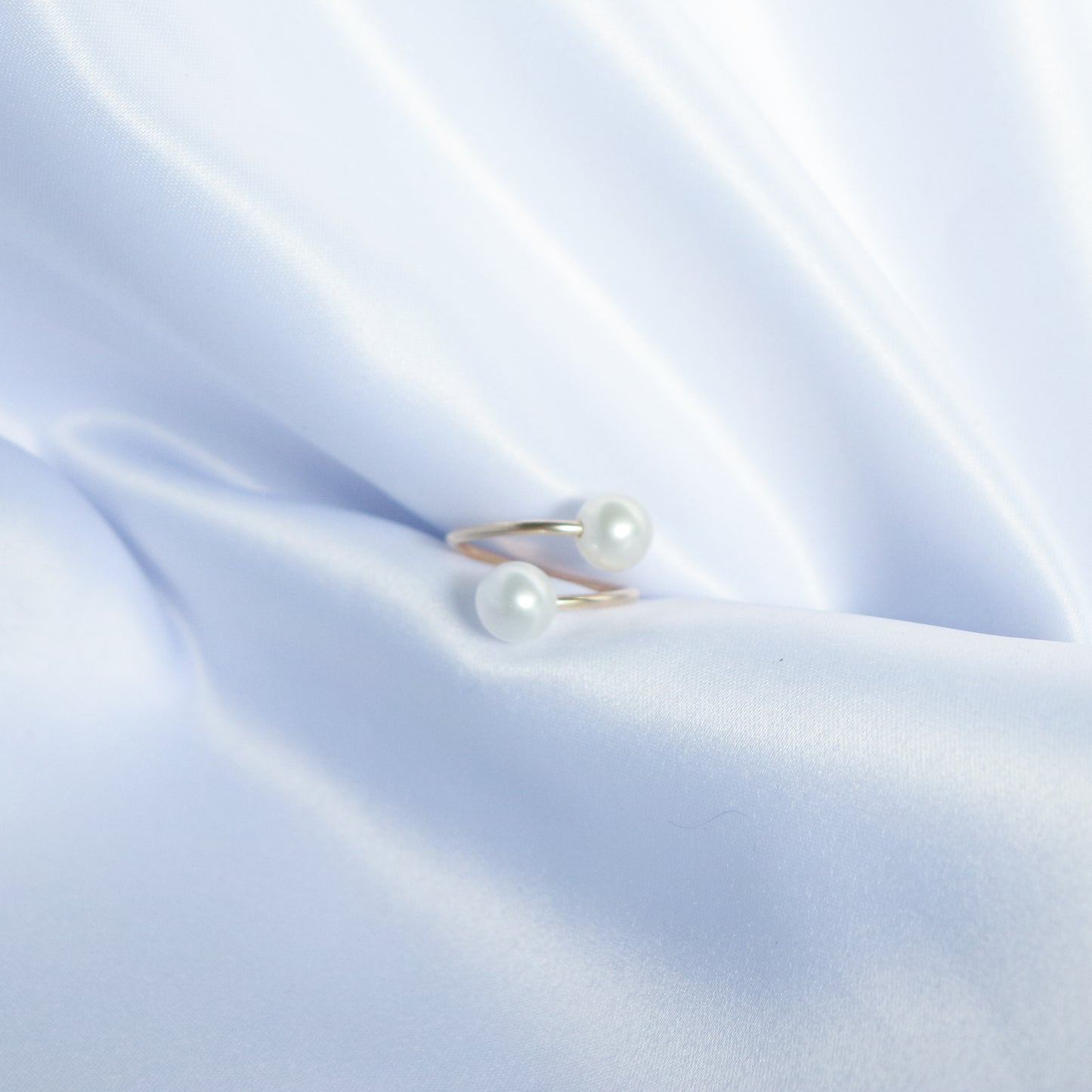 Double Pearl Cuff Ring