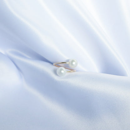 Double Pearl Cuff Ring