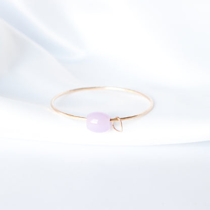 Lavender Jade Barrel Bangle