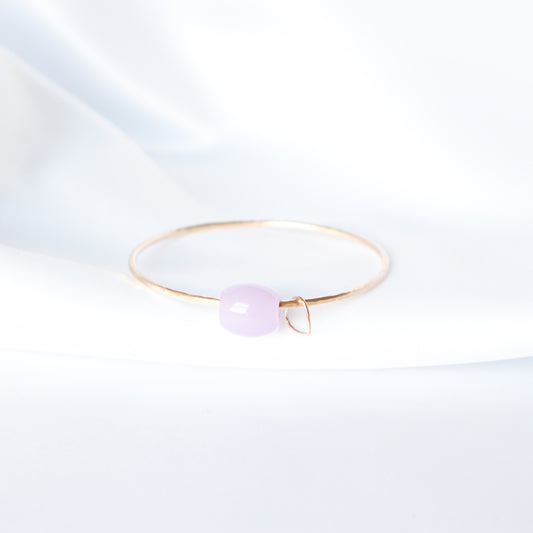 Lavender Jade Barrel Bangle