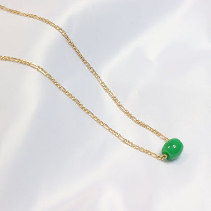 Jade Barrel Necklace