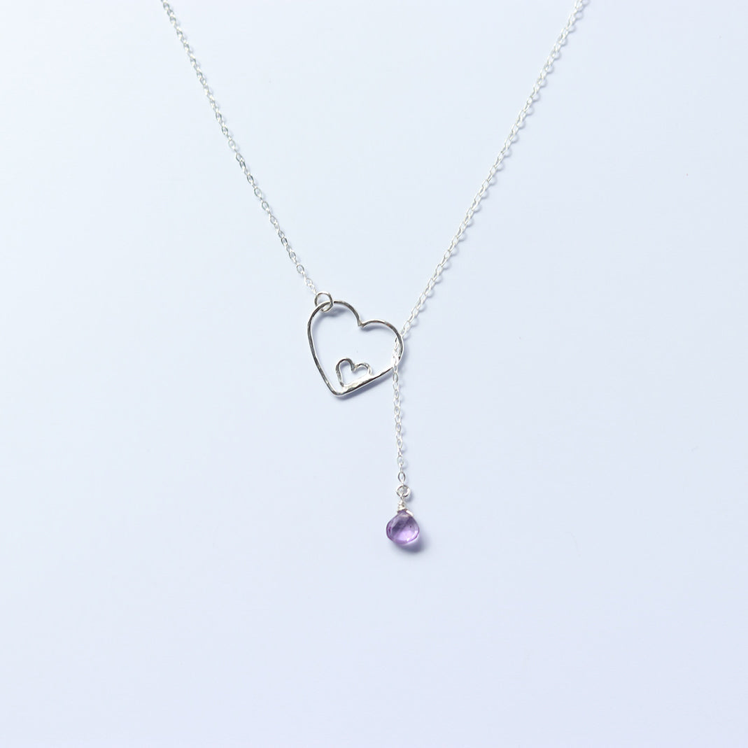 Maile Necklace Purple Amethyst