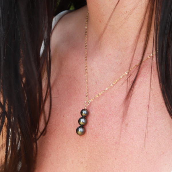 Triple Tahitian Pearl Necklace