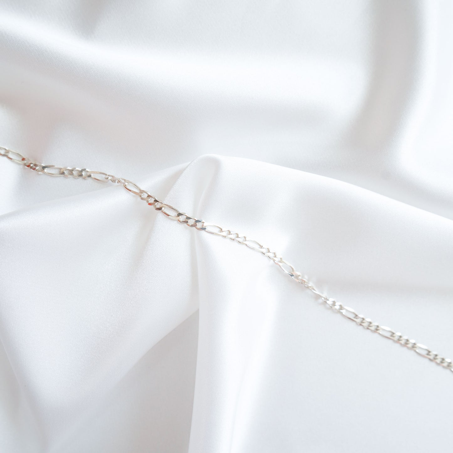 Diamond Cut Figaro Chain Sterling Silver
