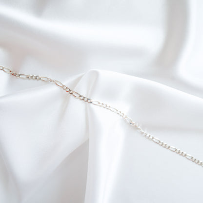 Diamond Cut Figaro Chain Sterling Silver