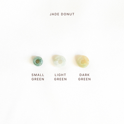 Three green donuts labeled 'Small Green', 'Light Green', and 'Dark Green' on a white background.