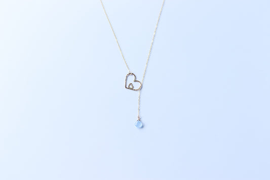 MAILE Collection: Baby Blue Chalcedony Necklace