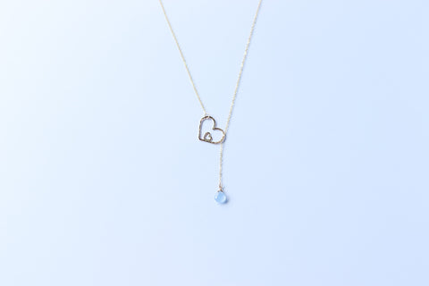 MAILE Collection: Baby Blue Chalcedony Necklace