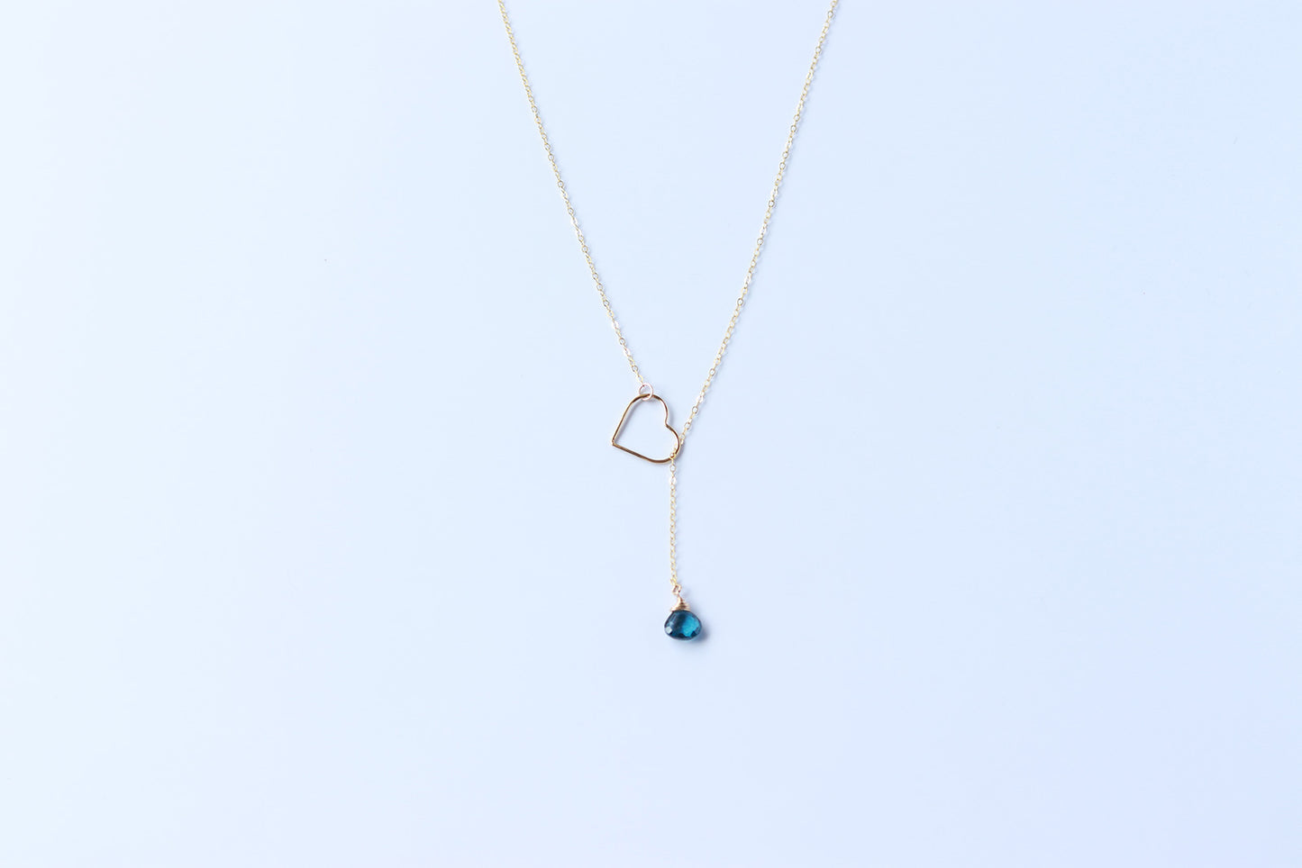 MAILE Heart Necklace (London Blue Topaz)