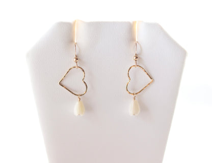 Pikake Mother of Pearl Sweetheart Earrings